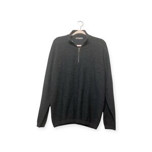 Men’s Smartwool half zip, merino wool charcoal colored sweater, size XL